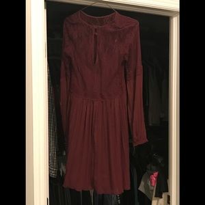 Abercrombie burgundy wine dress